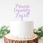 Cake Topper Mi Primera Comunión Nombre