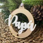 Bola de Navidad - Nombre relieve icono espejo