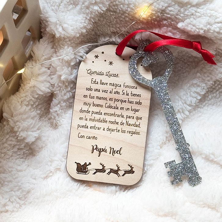 Llave-Mágica Papá Noel2 personalizada -Wooden-Love
