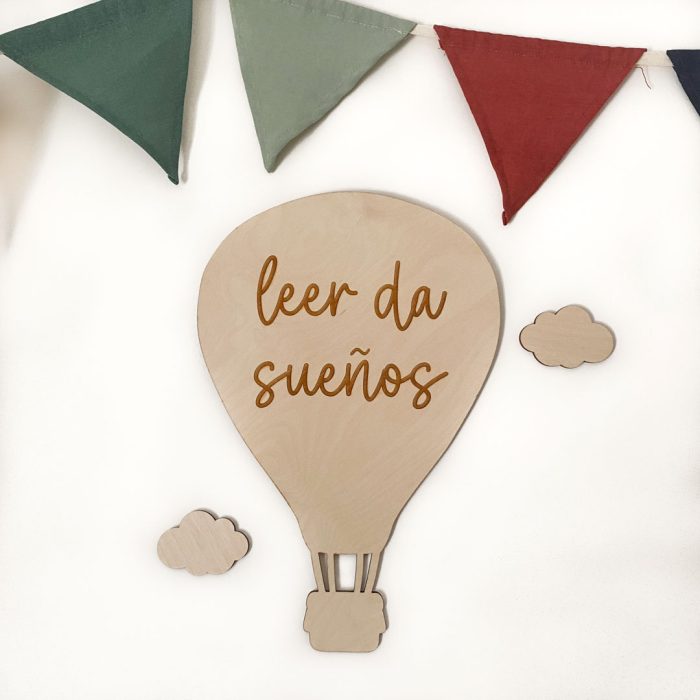 Globo Leer da sueños Wooden Love