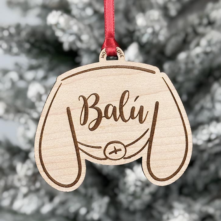 Adorno Navidad personalizado Doggy1 - Wooden Love