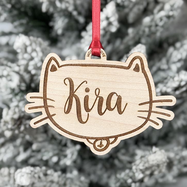 Adorno Navidad personalizado Kitten1 - Wooden Love