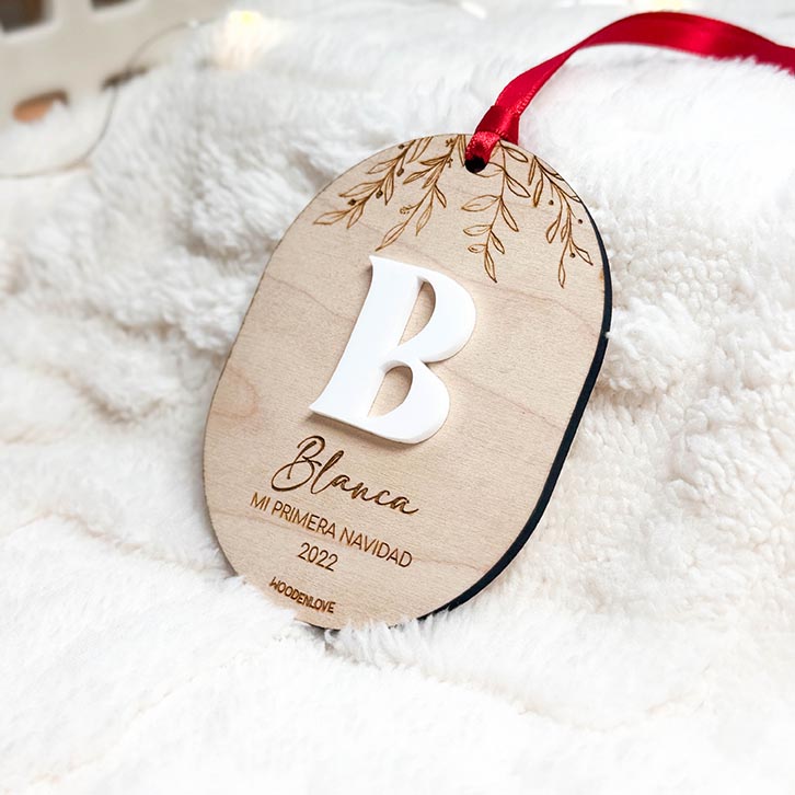 Adorno Navidad personalizado Nature3 - Wooden Love