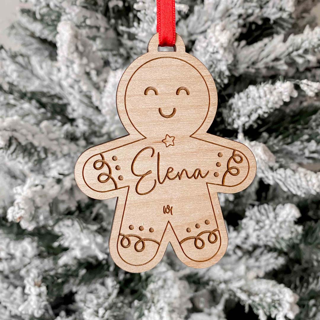Adorno de Navidad Gingerbread Wooden Love