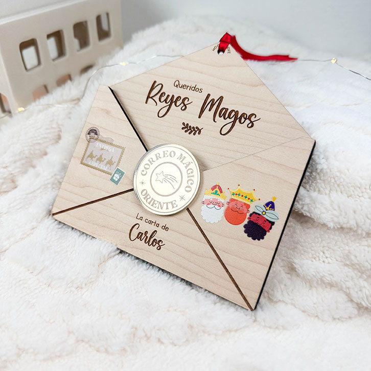 Sobre madera carta Reyes Magos personalizada - Wooden Love