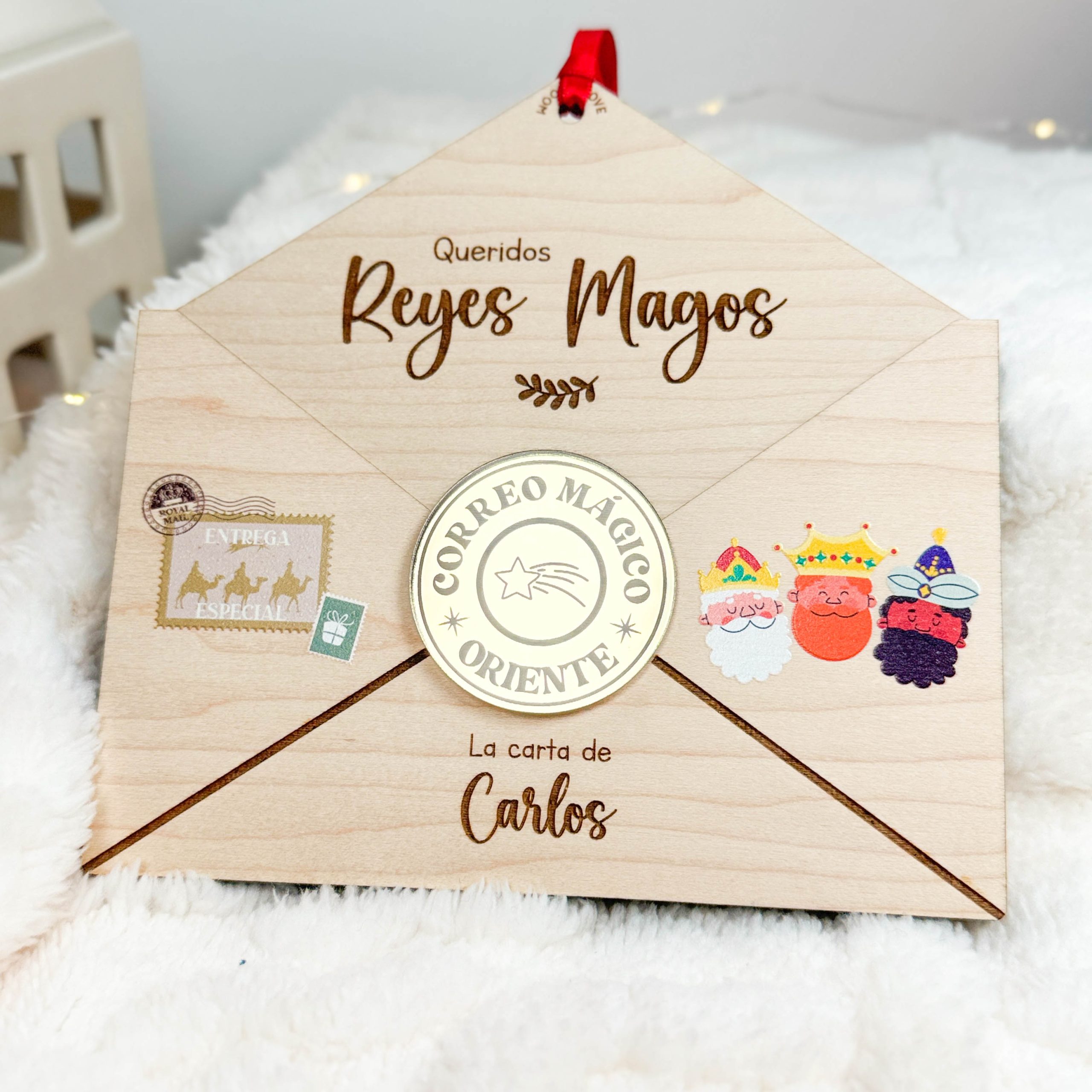 Sobre madera carta Reyes Magos personalizada1 - Wooden Love