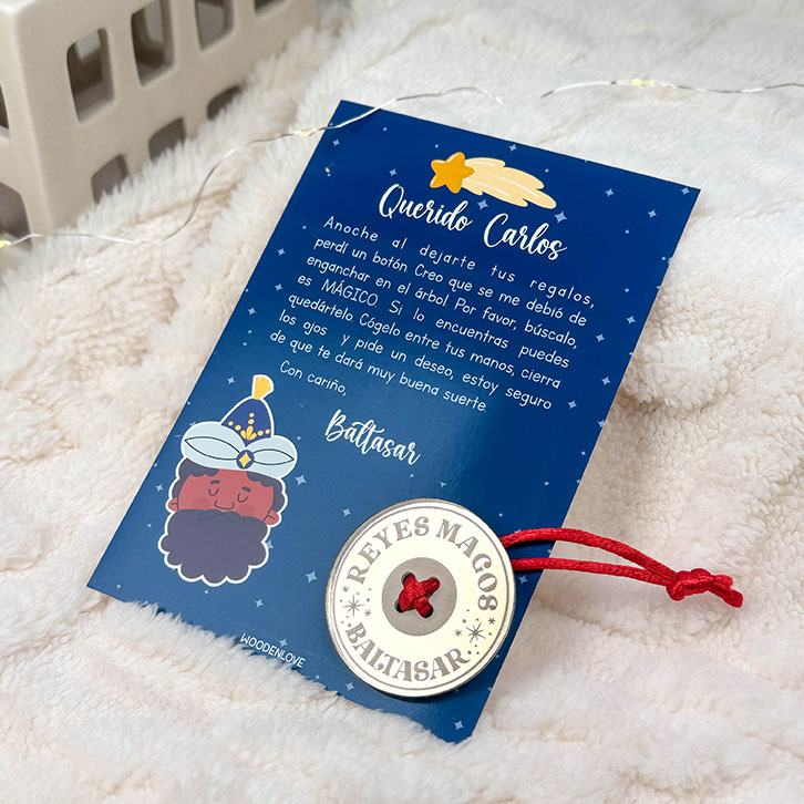 Botón perdido Reyes Magos personalizado - Wooden Love