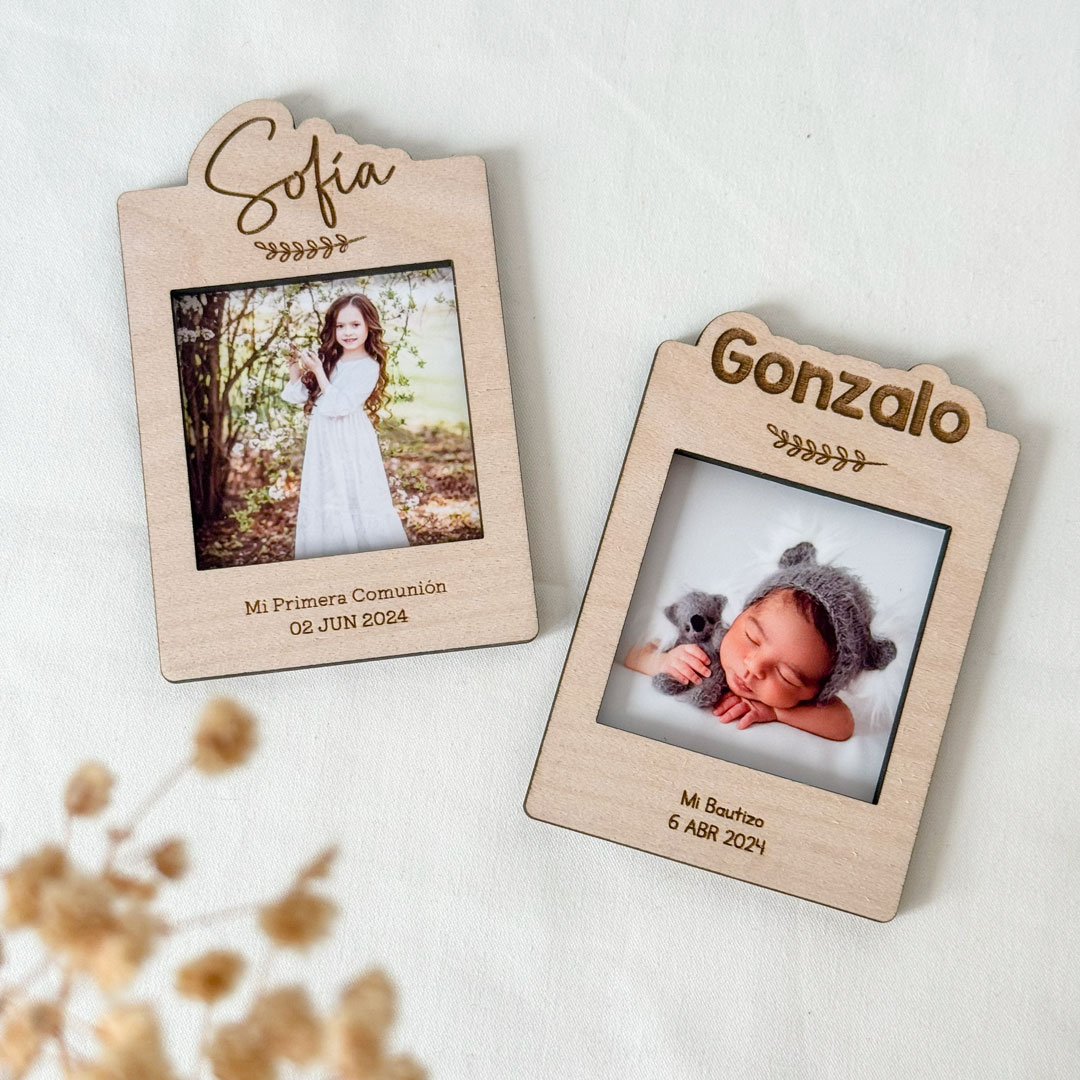 Imán-madera-personalizado-fotografía-Leaves-Wooden-Love2