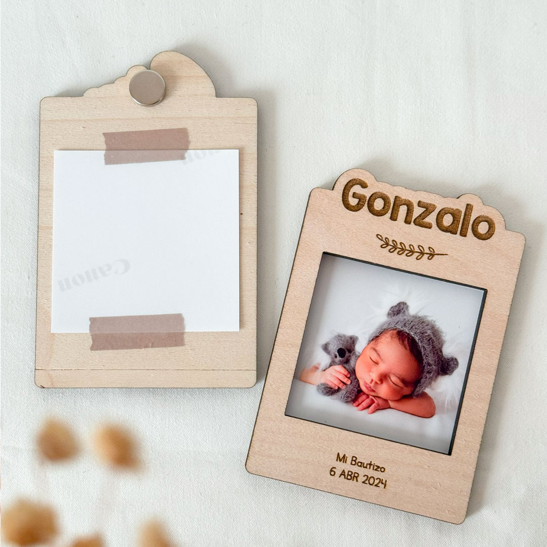 Imán-madera-personalizado-fotografía-Leaves-Wooden-Love3