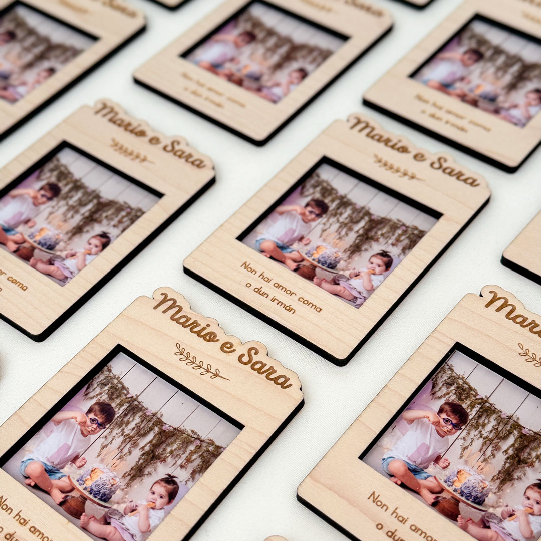 Imán-madera-personalizado-fotografía-Leaves-Wooden-Love4